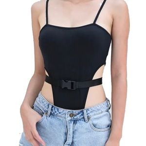 High Waist Buckle Bodysuit